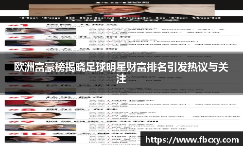 欧洲富豪榜揭晓足球明星财富排名引发热议与关注